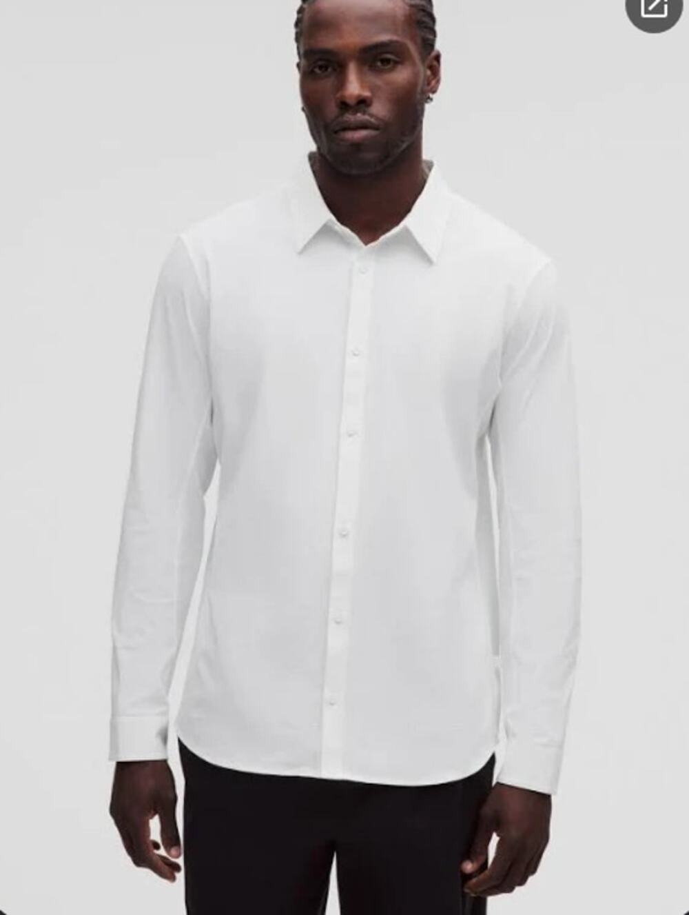 Lululemon White Button Up Mens
